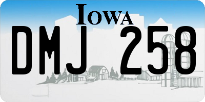 IA license plate DMJ258