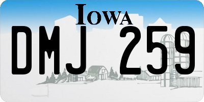 IA license plate DMJ259