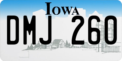 IA license plate DMJ260