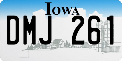 IA license plate DMJ261