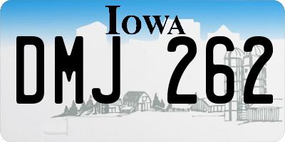 IA license plate DMJ262