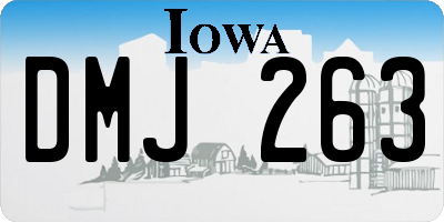 IA license plate DMJ263