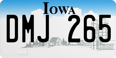 IA license plate DMJ265