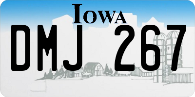 IA license plate DMJ267