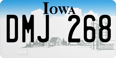 IA license plate DMJ268