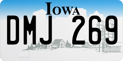 IA license plate DMJ269