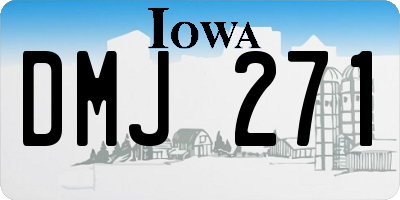 IA license plate DMJ271