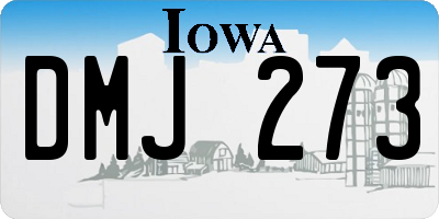 IA license plate DMJ273