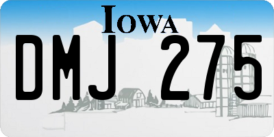 IA license plate DMJ275