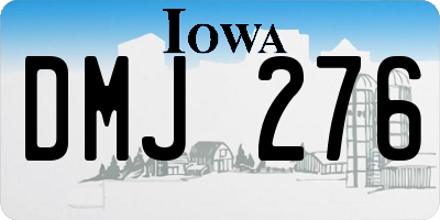IA license plate DMJ276