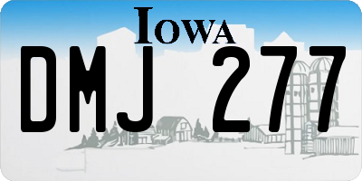 IA license plate DMJ277