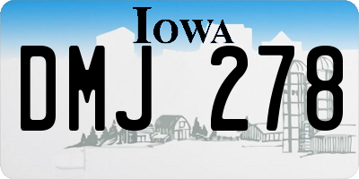 IA license plate DMJ278