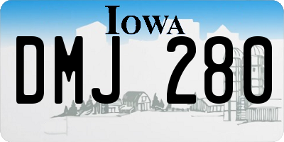 IA license plate DMJ280