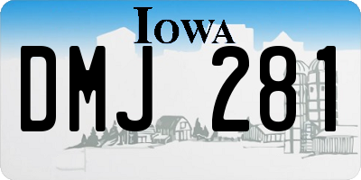 IA license plate DMJ281