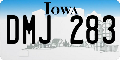 IA license plate DMJ283