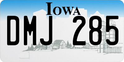 IA license plate DMJ285
