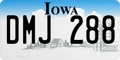 IA license plate DMJ288