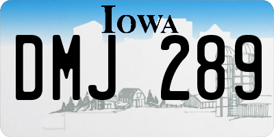 IA license plate DMJ289