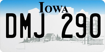 IA license plate DMJ290