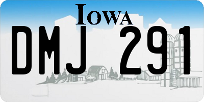 IA license plate DMJ291