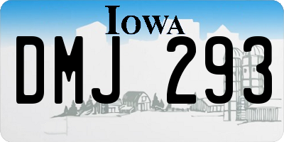 IA license plate DMJ293