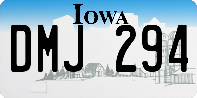 IA license plate DMJ294