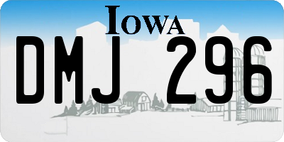 IA license plate DMJ296