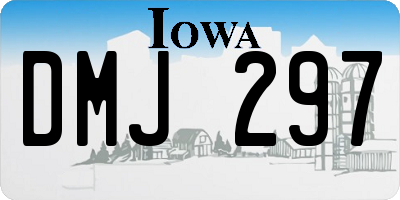 IA license plate DMJ297