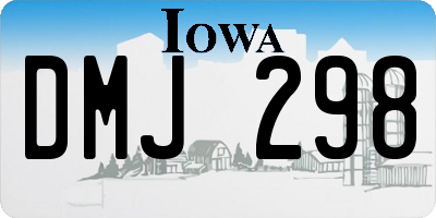 IA license plate DMJ298