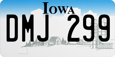 IA license plate DMJ299
