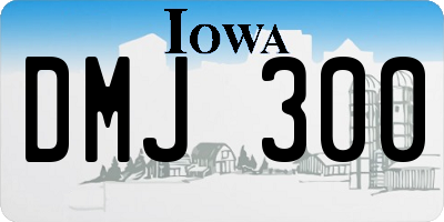 IA license plate DMJ300