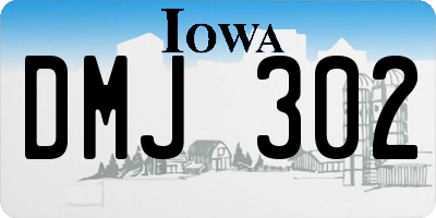 IA license plate DMJ302