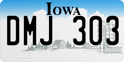 IA license plate DMJ303
