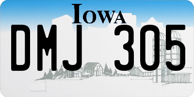 IA license plate DMJ305