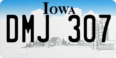 IA license plate DMJ307