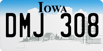 IA license plate DMJ308