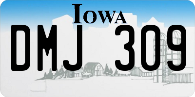 IA license plate DMJ309