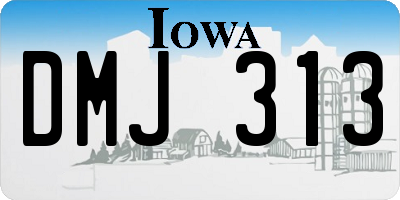 IA license plate DMJ313