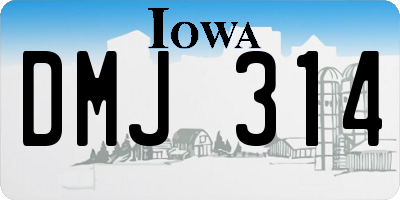 IA license plate DMJ314