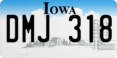 IA license plate DMJ318