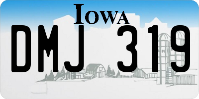 IA license plate DMJ319