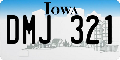 IA license plate DMJ321