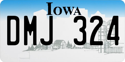 IA license plate DMJ324