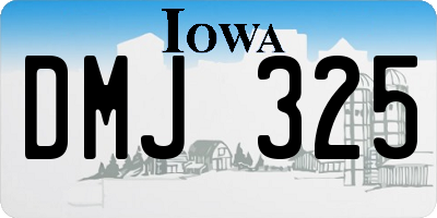 IA license plate DMJ325