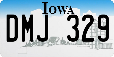 IA license plate DMJ329