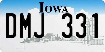 IA license plate DMJ331