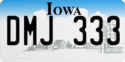 IA license plate DMJ333