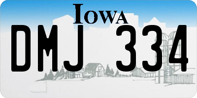 IA license plate DMJ334