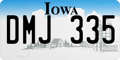 IA license plate DMJ335