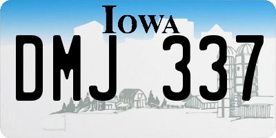 IA license plate DMJ337